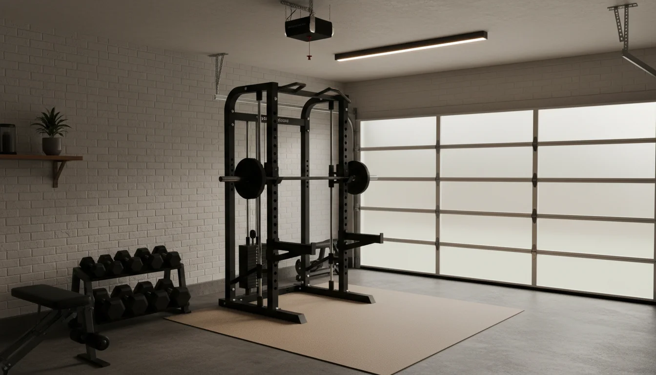 smith machine in garage - featured image for guide