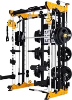 Altas Strength 3059 Smith Machine Home Gym Equipment with 1000 lbs Weight Capacity 2000 lbs Cables Strength Training Power Cages for Squats Presses Lunges Deadlifts Easy Assembly Included Accessories