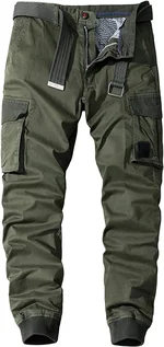 JEsilunmaMY Men's Outdoor Cargo Pants Multi-Pocket Military Army Straight Leg Slacks Casual Loose Cotton Jogger Sweatpants