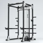 X9 Power Cage with Optional LAT PullDown/Cable Crossover/Smith Machine System, 2000LB Squat Rack for Home & Garage Gym, with Weight Storage Rack and More Training Attachments