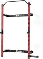 Folding Wall Mounted Squat Rack, Multi-Functional Power Rack for Home Gym Small Spaces, 1000 Pounds Capacity Foldable Squat Rack with Attachments, 2.36" x 2.36" Space Saving Power Cage