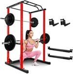 Power Cages, Squat Rack for Home Gym - 1200 lb Multi-Functional Power Rack with Safety Bars, Heavy-Duty Alloy Steel, Space-Saving Design