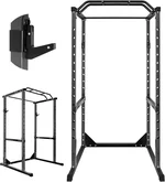 44.3'' x 45.6'' x 81.5''Power Cage, 1200LBS Multi-Function Power Rack with Pulldown, Squat Rack with Adjustable Pulley System and More Training Attachments, Weight Workout Machine for Home Gym