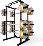 Power Cage 1800 LBS, Multi-Functional Squat Rack and Bench Rack Combos with Adjustable Cable Pulley System for Home Gym, Pull-up Bar, J-Hooks, Landmine Attachments (Power Rack Only)