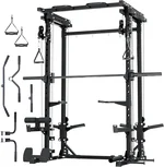 MAJOR FITNESS Drone3 Smith Machine, All-in-One Home Gym Power Rack with Cable Crossover, Pull-Up Bars, T-Bar & Squat Station, Heavy-Duty Full-Body Workout for Strength Training