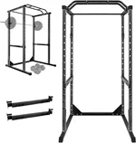 Reality Power Cage Rack Multi-Function 1200 Lbs Squat Rack with Multi-Level Adjustable Weight Cage for Strength Training, Heavy-Duty Steel Construction