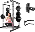 Squat Rack For Home Gym, 1200lbs Capacity Multi-Function Power Cage With Angled Pull-Up Bar, Strength Training Weight Cage, Power Rack, Gym Rack For Garage Workout