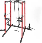 Multi-Function Power Rack with Adjustable Cable Crossover System and More Training Attachment, Weight Cage for Home Gym