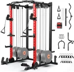 ARMAC Power Cage, 2000LBS Power Rack with Independent Dual Pulley System, Multi-Function Home Gym Workout Machine for Cable Crossover
