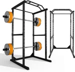 1200LBS Smith Machine,Durable Power Cage with Adjustable Pull-Down System, Multi-Function Squat Rack for Pull-Ups, Squats, Full-Body Workouts